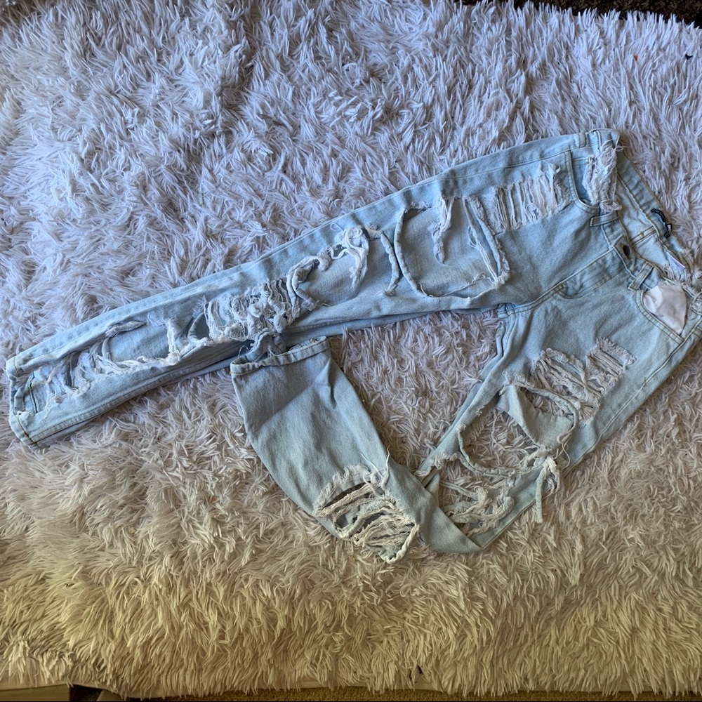 Women’s Fashion Nova Distressed Jeans